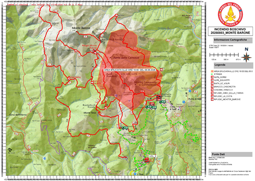 Ordinanza divieto di transito zone interessate da incendio boschivo
