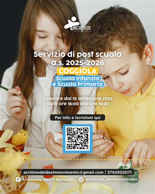 Iscrizioni Post orario scolastico 2025/2026